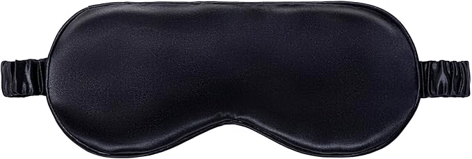 slip Pure Silk Sleep Mask - 100% Mulberry Silk, Ultra Soft & Comfortable, Blocks Light for Restful Sleep| Adjustable Strap for Perfect Fit, Gentle on Skin & Hair (Black - 1 Count Pack of 1) - Bloomnest