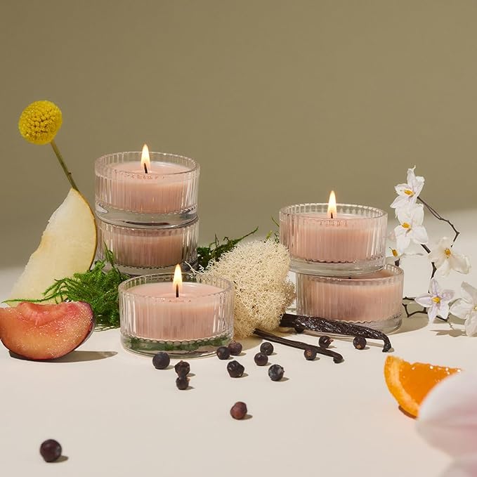 Snif G.O.A.T. Votive Candle Set, 5 Premium Scented Candles, 100% Cotton Fiber Wicks, Soy Wax Blend, Non-Toxic, Vegan - Bloomnest