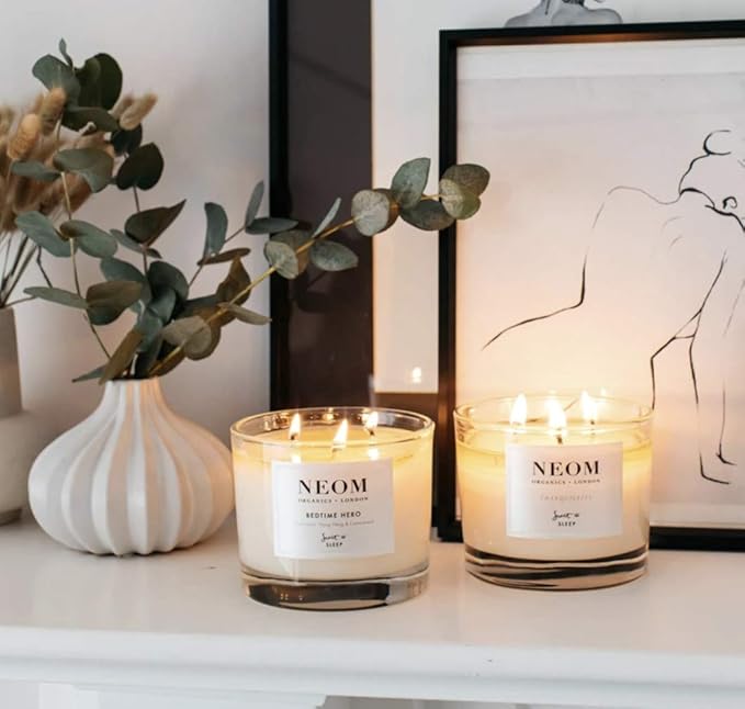 NEOM- Bedtime Hero Scented Candle, 3 Wick | Chamomile & Ylang Ylang | Essential Oil Aromatherapy Candle | Scent to Sleep - Bloomnest