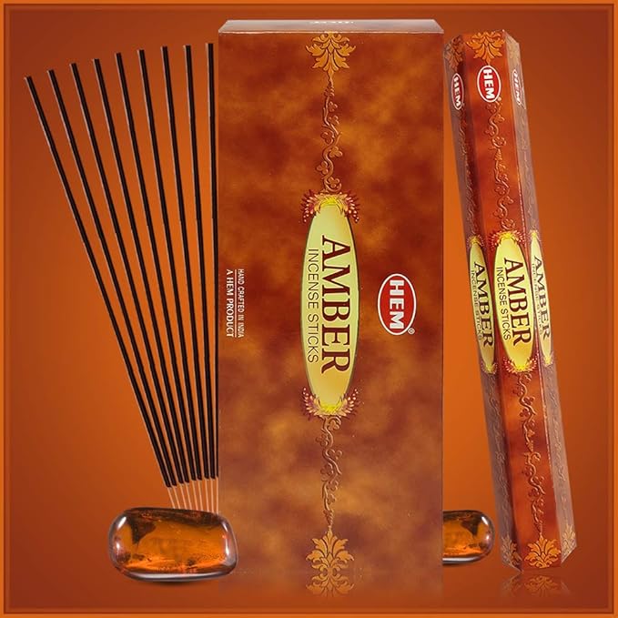 Amber Incense Sticks and Incense Stick Holder Bundle Insence Insense Hem Incense Sticks TRUMIRI