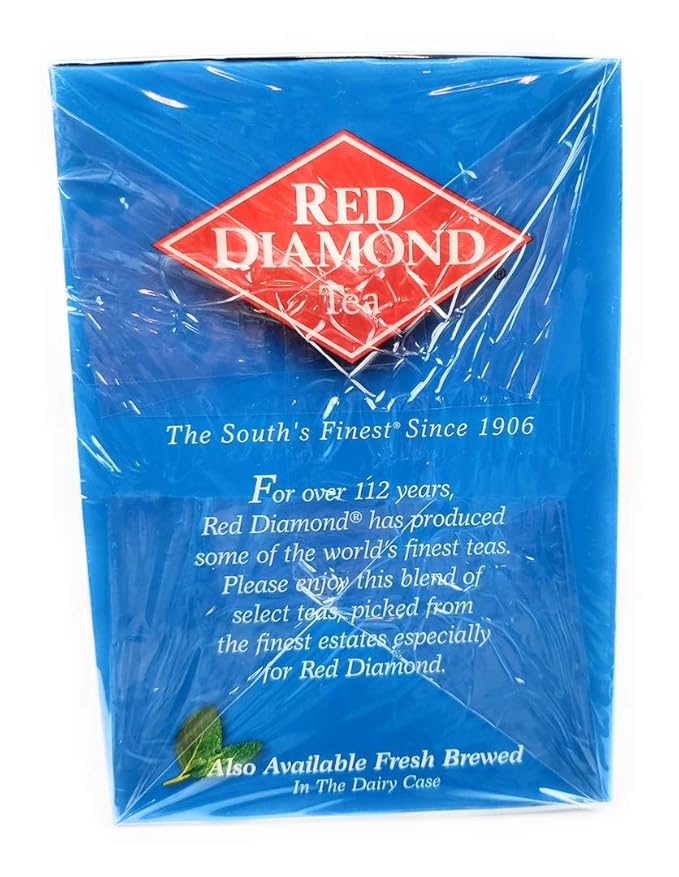 Red Diamond All Natural Iced Tea Bags Gallon Size, 12 Count (1) - Bloomnest