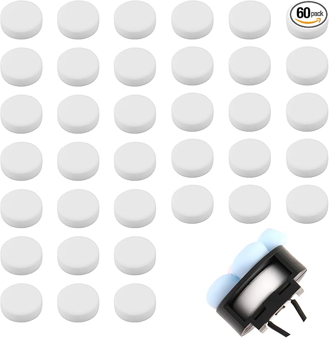 60Pcs Car Air Vent Clip Replacement Pads Unscented Essential Oil Perfumes Refill Pads for Car Air Freshener Clips Diffuser 17mm White Refill Replacement for Custom Fragrance - Bloomnest