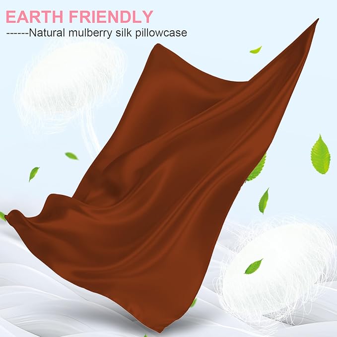 Mulberry Silk Pillow Cases 2 Pack Queen Size 20x30 Inches with Hidden Zipper, Ultra Smooth and Soft Breathable Cooling Silk Satin Pillowcase Set of 2, Better for Hair and Skin, Gifts for Women Men - Bloomnest