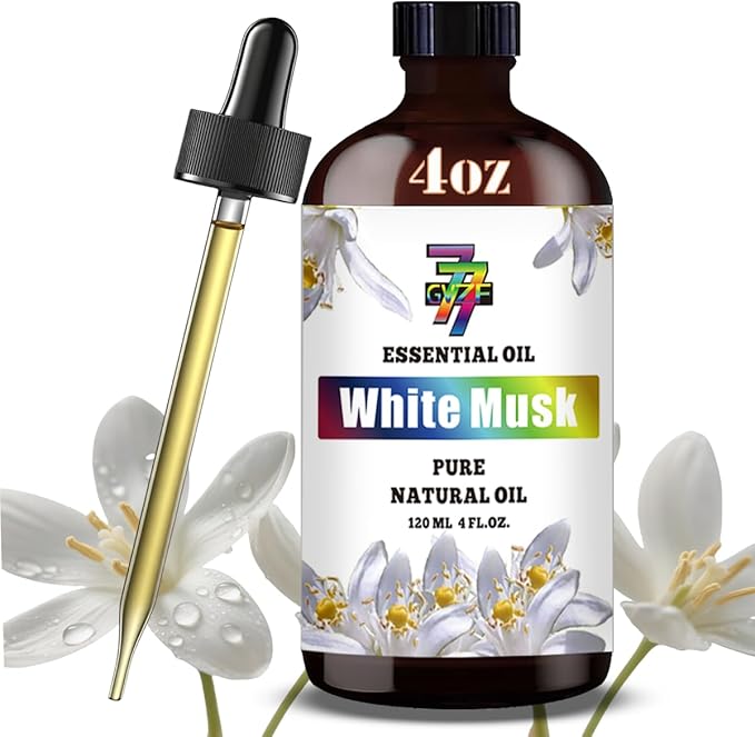 White Musk Essential Oil (4 oz/120 ml) — White Musk Oils for Aromatherapy, diffusers, humidifiers, Home fragrances, DIY Skincare, soap Making, DIY Candle, Relaxation, Yoga, and Meditation - Bloomnest