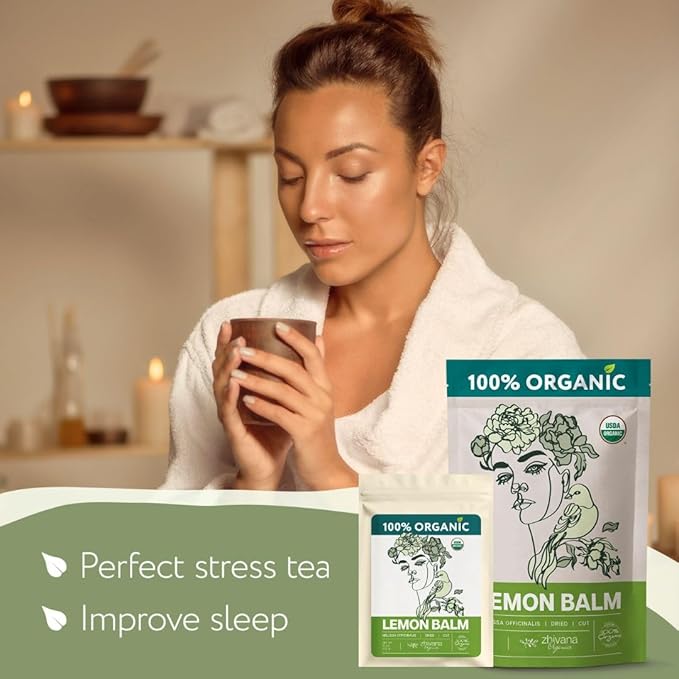 Super Value Pack 5 LB - Organic Lemon Balm Tea - Melissa Officinalis - Improve Sleep, Support Digestion, Lower Stress Levels - Bloomnest