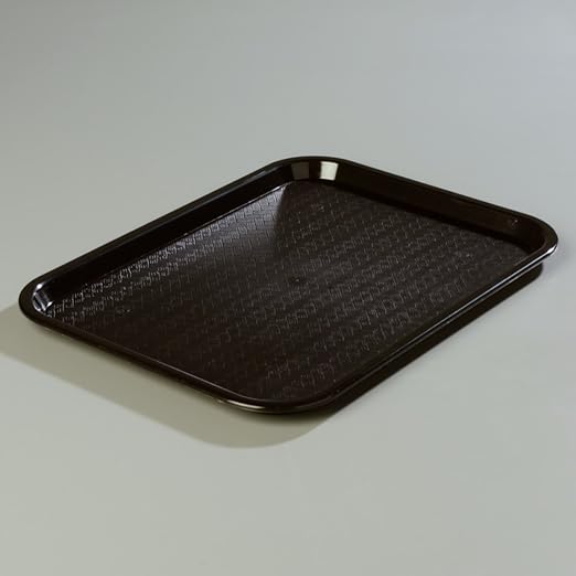 Carlisle FoodService Products CT121603 Café Standard Cafeteria / Fast Food Tray, 12" x 16", Black - Bloomnest