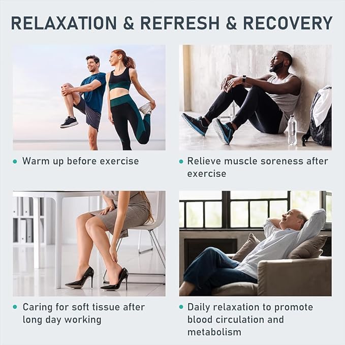 Air Compression Leg Massager for Circulation and Pain Relief FSA, Recovery Boots Sleeve for Fast Therapy, Cordless Leg Massager with Heat as Ideal Gifts for Men Women (Large1-Pack) - Bloomnest