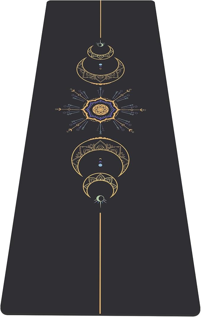 nuveti Yoga Mat Print Extra Thick TPE Non Slip Fitness Exercise Mat with Carrying Bag,72"x24" Extra Thick 6MM Exercise & Workout Mat for Yoga, Pilates Fitness and Floor Exercises - Bloomnest