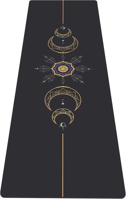 nuveti Yoga Mat Print Extra Thick TPE Non Slip Fitness Exercise Mat with Carrying Bag,72"x24" Extra Thick 6MM Exercise & Workout Mat for Yoga, Pilates Fitness and Floor Exercises - Bloomnest