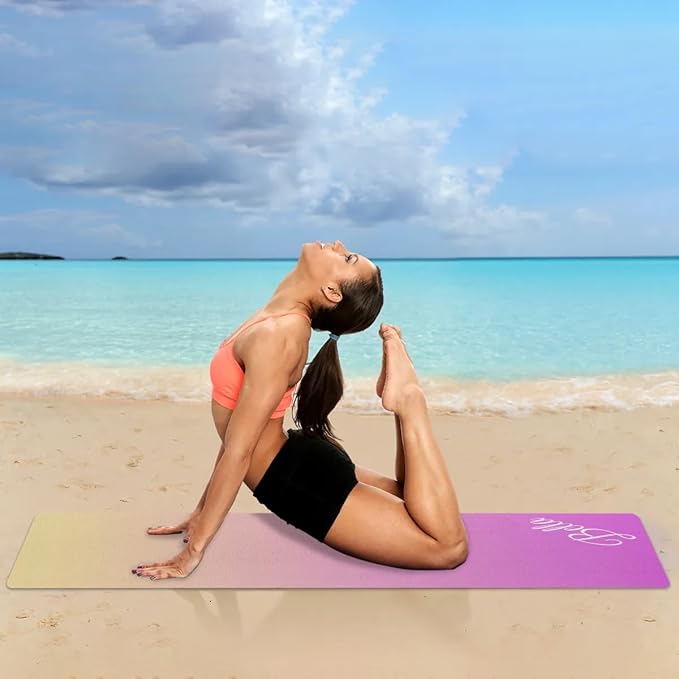 Custom Name Yoga Mat,Personalized Travel Yoga Exercise Mat,Non Slip,Perfect for Kids & Adults,Gradient Color E Series - Bloomnest