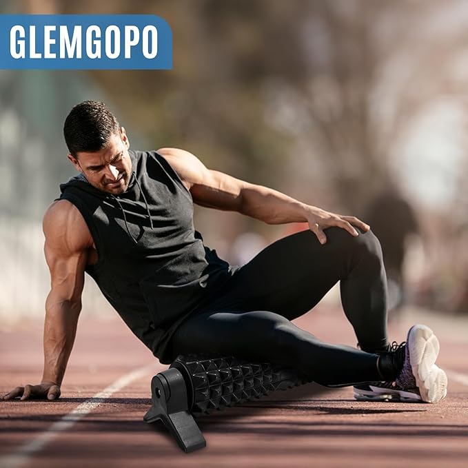 Trigger Point Foam Roller with Stand, 21 Inch Medium Density Foam Roller Long Back Roller Exercise Foam Roller for Physical Therapy, Muscles Deep Tissue, Pilates, Back Pain and Muscle Recovery(Black)