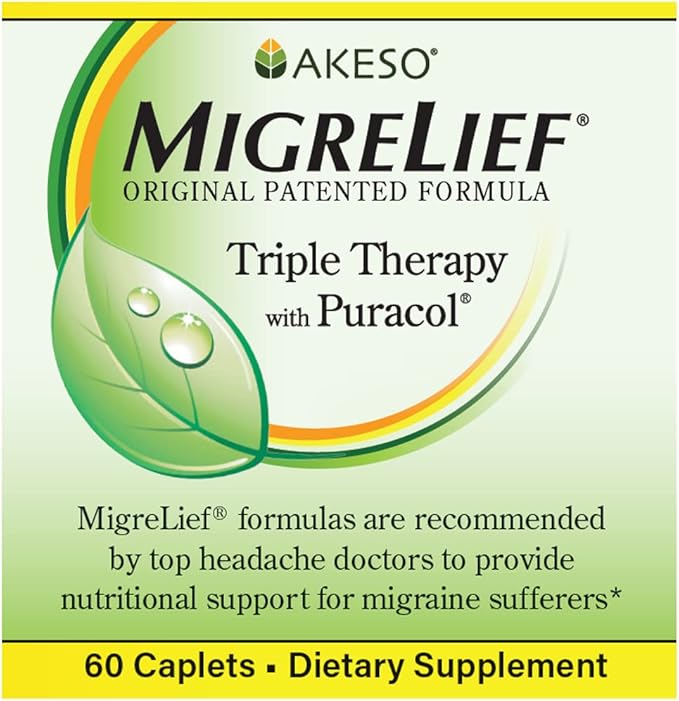 MigreLief Nutritional Support & Comfort Kit for Migraine Sufferers - MigreLief Original Daily Triple Therapy Formula, Plus MigreLief Comfort Stick Essential Oils Roll-On (10ml) - 1 Month Supply. - Bloomnest