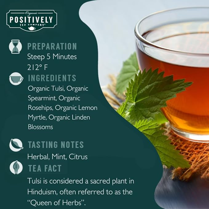 Organic Positively Tea Company, Herbal Detox, Herbal Tea, Loose Leaf, 16 Ounce - Bloomnest