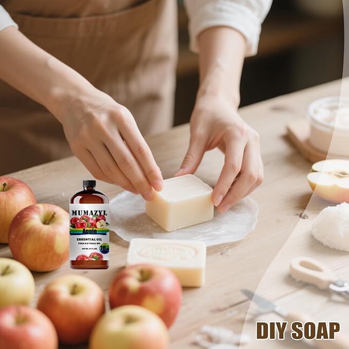 Apple Essential Oil, Apple Oil 16 Fl Oz 480ML for Diffuser Humidifier Yoga Cleaning DIY Candle Soap Making Essential Oils - Bloomnest
