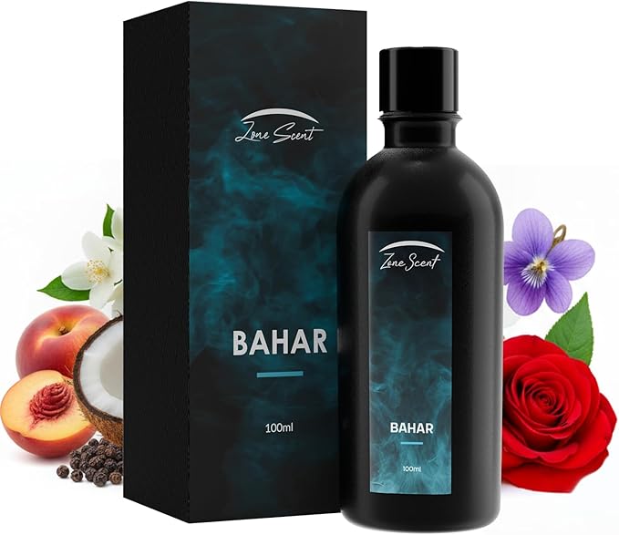 Bahar Essential Oil for Diffusers - Premium Aromatherapy Oil Set for Home and Hotel, Scented Diffuser Oils Scents, Eco-Friendly and Safe for Family and Pets, Pura Diffuser Refills 100ml ZoneScent