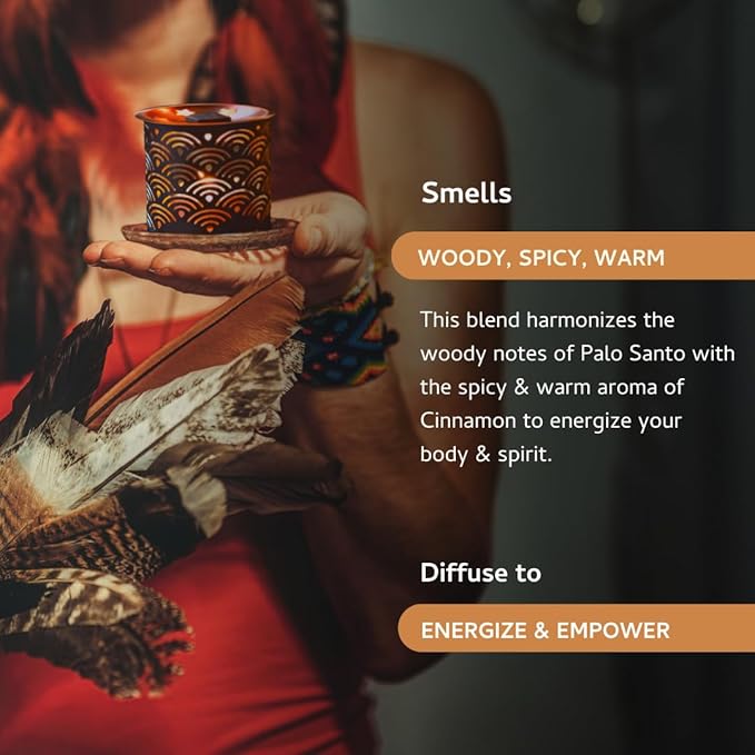 Palo Santo & Cinnamon Smokeless Incense Bricks Refill | 3 x 9 Bricks | Aromatherapy | Smudging | Made with Essential Oils | Natural Air fresheners for Home | Spiritual Meditation Accessories Aromafume