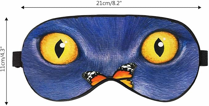 Butterfly Cat Sleep Eye Mask British Cat Cute Animal 3D Funny Men Women Sleep Mask with Adjustable Strap Eye Cover Eye Shade for Travel, Nap,Meditation - Bloomnest