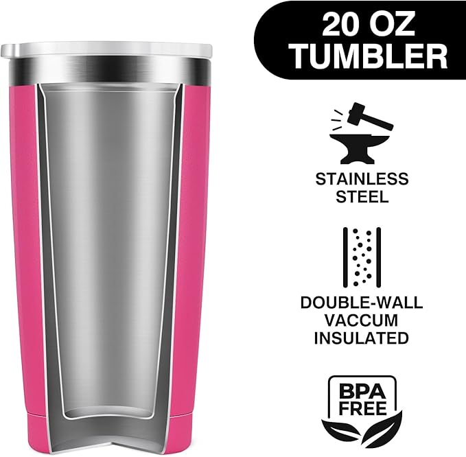 Fun Birthday Gifts for Women - I Came I Saw Coffee Mug Drinking Cups for Elderly Senior Citizen - 40, 50, 60, 70 Year Old Gag Gift for Female Her, 20oz Stainless Steel Insulated Tumbler - Bloomnest