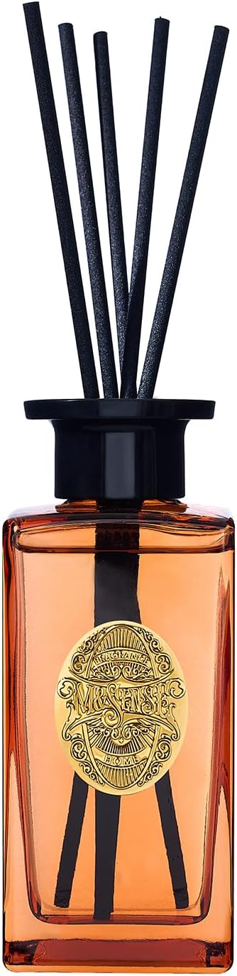 M&SENSE 6.3 oz Large Reed Diffuser Set | Orange Goji Scent Oil Diffuser with Sticks | Hotel Collection Non-Toxic Essential Oil |for Bedroom Bathroom Living Room - Bloomnest