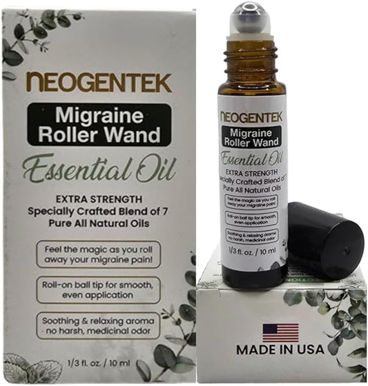 Migraine, Sinus Essential Oil Roller | Crafted Blend of 7 Powerful Essential Oil | Made in USA | Natural Comfort & Relaxation – Aromatherapy Roll-On for Headache, Migraine, Sinus – 10ml - Bloomnest