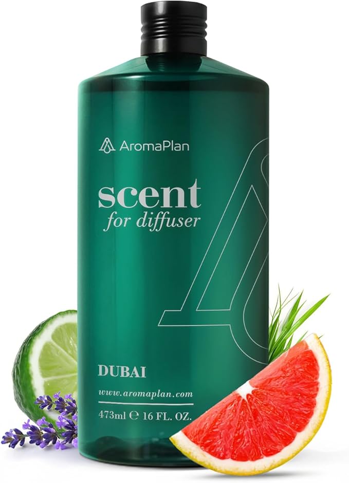 AromaPlan Hotel Scents Dubai 16 Fl Oz (473ml), Home Luxury Aroma & Hotel Diffuser Oil- Hotel Diffuser Oil for Aromatherapy- USA Made, Bigger Bottle, Bolder Aroma & Longer Lasting - Bloomnest