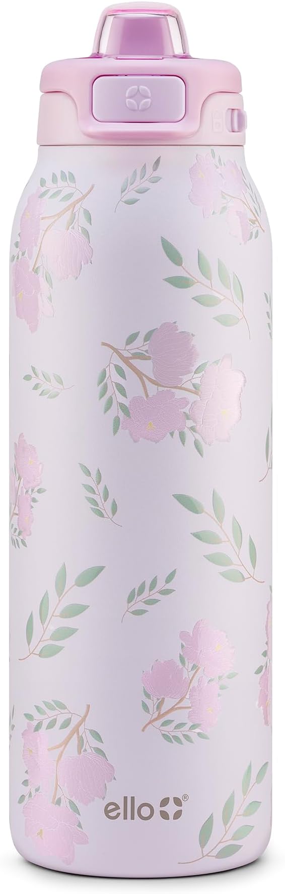 Ello Pop & Fill Insulated Stainless Steel Water Bottle with Quick Fill Lid, Leakproof Locking, Sip or Chug Spout, BPA-Free, Double Wall Vacuum Insulated for Sports, Travel & School- 22oz / 32oz / 40oz Ello