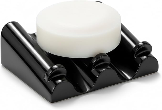 DOXOLOGY Black Marble Soap Dish Bathroom Organizer - Resin Soap Dish with Rectangular Design 3.7" L x 2.8" W - Self Draining Soap Dishes Keeps Countertop Neat - Marble Look Soap Tray for Sink - Bloomnest