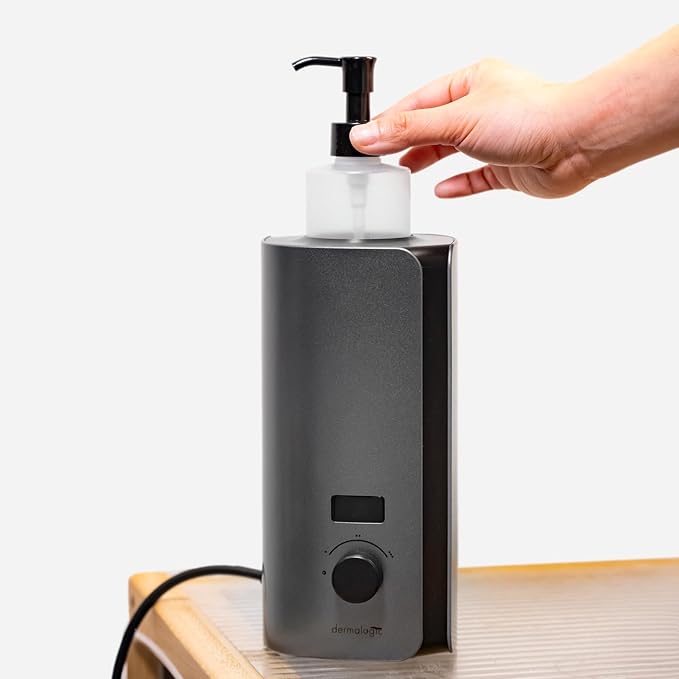 DERMALOGIC Massage Oil Warmer for Pro Spa Massage, Home Lotion Warmer with Digital Display, Real Time Temperature Oil Heater Beauty Salon Treatment Equipment, Metal Finish - Bloomnest