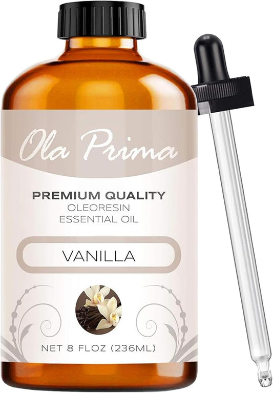 Ola Prima Vanilla Essential Oil 8oz Therapeutic for Aromatherapy - 8 Fluid Ounces - Bloomnest