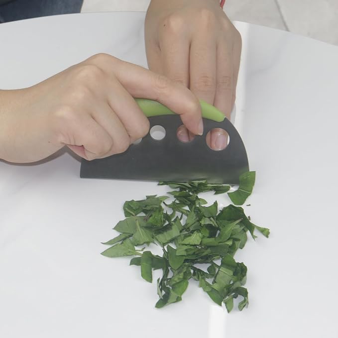 Herb Stripper and Herb Cutter 2 in 1,Herb Stripping Tool Herb Chopper Cilantro Chopper Best Kitchen Gadgets Presents for RV Owners Campers Chefs and Cooking Lovers,1PCS,Green,Stainless Steel,LXLVOUEG - Bloomnest