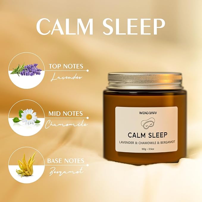 Scented Candle Gift Set, Soy Candles for Women, Sleep Candles for Home Scented, 2 Pack Aromatherapy Candle for Relaxing, Sleep, Stress Relief & Home Decor - Bloomnest
