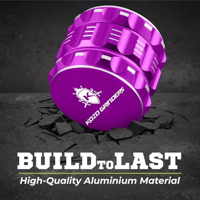 2.5 Inch Grinder Mills, Aluminum (Purple) - Bloomnest