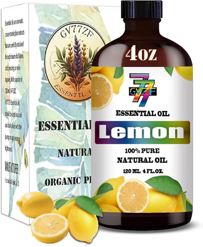 Lemon Essential Oil (4 oz/120 ml) — Lemon Oils for Aromatherapy, diffusers, humidifiers, Home fragrances, DIY Skincare, soap Making, DIY Candle, Relaxation, Yoga, and Meditation - Bloomnest