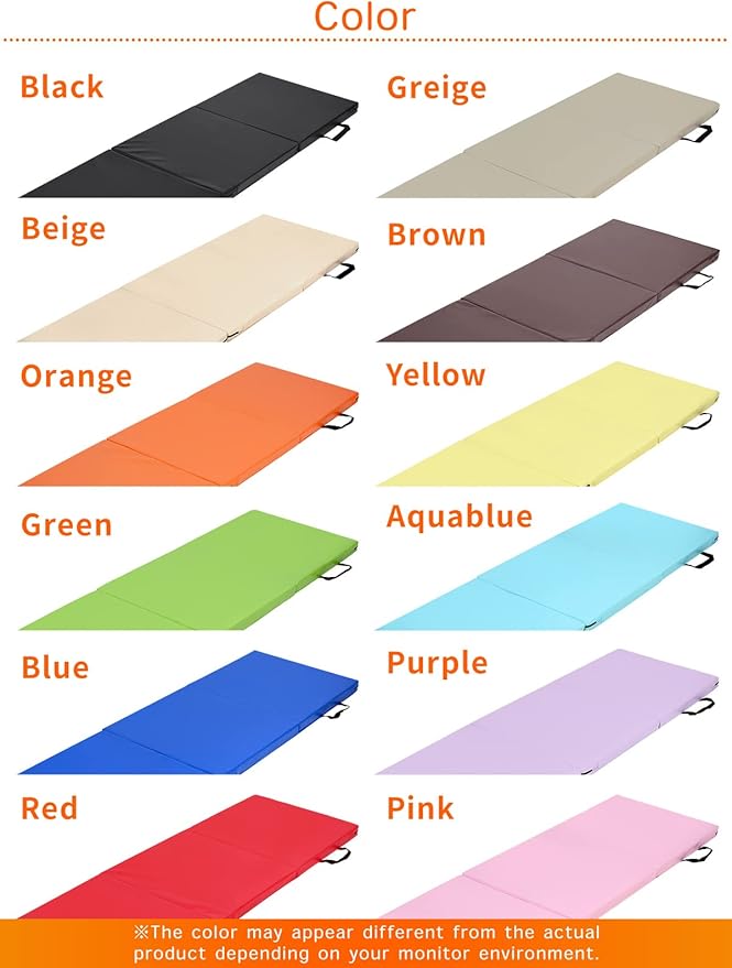 Gymnastics Mat Folding Stretch Mats 71"x24"x2" Exercise Muscle Training Children Play Horizontal Bar Mat Yoga Sports Soundproof Home Use - Bloomnest