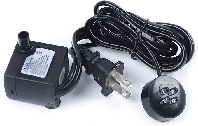 110V Small Rockery Water Fountain Indoor Desktop Resin Waterfall Fountain with LED Lights, Desktop Fountain Waterfall with Rockery, Desktop Ornament for Living Room, Office Decoration