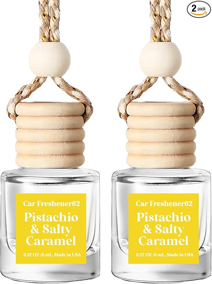 C Classy Car Air Freshener Hanging 2 Pack, Pistachio Essential Oil Diffuser, Long-Lasting Fragrance, Cute Car Accessories for Women & Men, Made in USA CCLASSYPERSONALIZEDJEWELRY