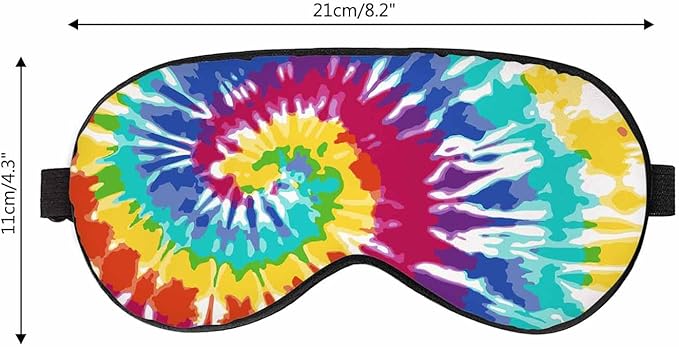 Swirl Sleep Eye Mask Tie Dye Abstract Rainbow Men Women Sleep Mask with Adjustable Strap Eye Cover Eye Shade for Travel, Nap,Meditation - Bloomnest