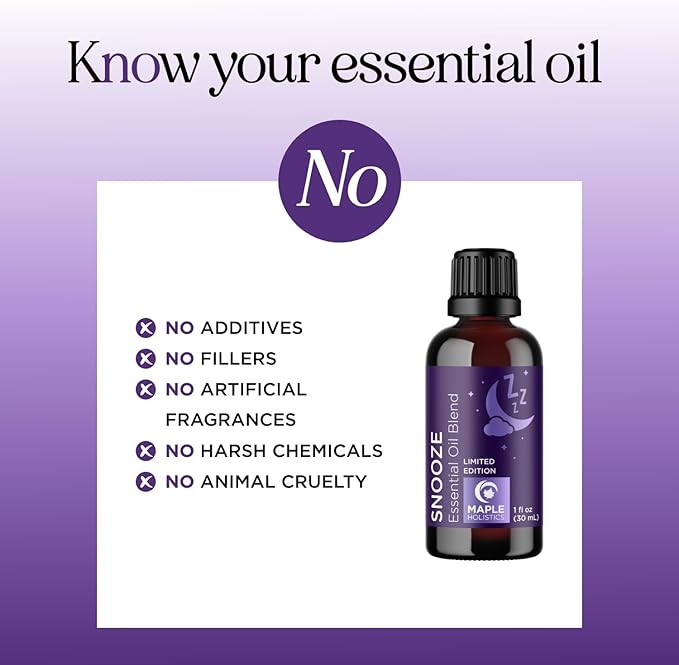 Sleep Essential Oil Blend for Diffuser - Snooze Blend Essential Oil for Sleep with Lavender Roman Chamomile Cedarwood and More - Aromatherapy Oil Blend for Peaceful Nighttime Relaxation - Bloomnest