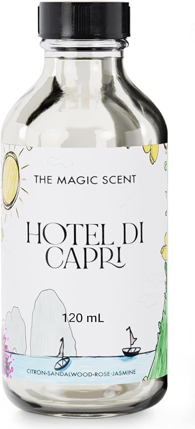 The Magic Scent Hotel Di Capri Hotel Scent Diffuser Oil - Cold-Air & Ultrasonic Fragrance Oil for Diffuser Inspired by Capri, Italy - Essential Oils for Diffusers Aromatherapy - 4 fl oz, 120 mL - Bloomnest