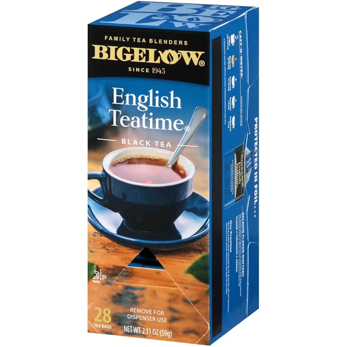 Bigelow English Teatime Tea 28-Count Box (Pack of 1) Full Caffeine Premium Black Tea Bold and Antioxidant-Rich Full Caffeine Black Tea in Foil-Wrapped Bags - Bloomnest