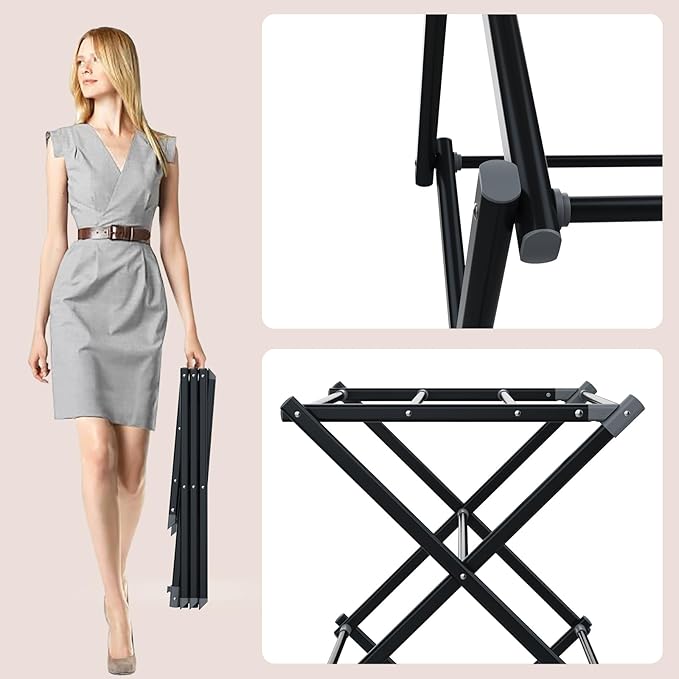 Drying Rack for Laundry, Foldable Clothes Drying Rack, Small Collapsible Dry Rack for Clothes, Use for Indoor & Outdoor Drying Clothes, Black 40"x29"x14.5" - Bloomnest