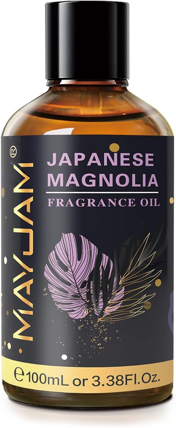 MAYJAM 100ML/3.38FL.OZ Japanese Magnolia Fragrance Oils with Glass Dropper, Essential Oils for Diffusers for Home, Long Lasting Scented Oils for Diffusers Soap Candle Making - Bloomnest