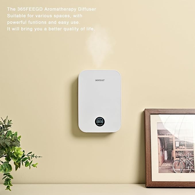 Waterless Oil Diffuser - Pure Essential Oil Diffuser with App Control - 150ml/1700 Sq.Ft. Coverage for Effective Aromatherapy in Home/Office/Hotel (White) - Bloomnest
