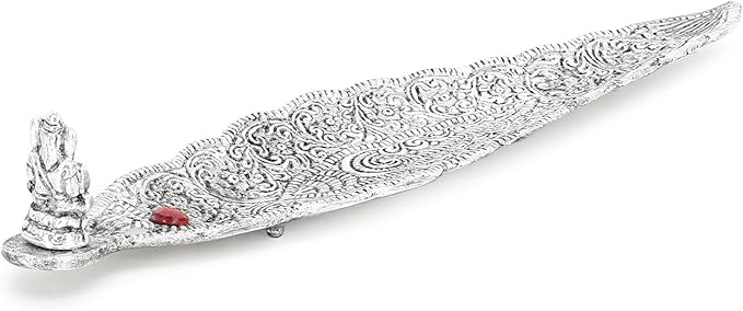 Zap Impex Metal Leaf Incense Stick Holder and Ash Catcher (Ganesh Figurine) - Bloomnest