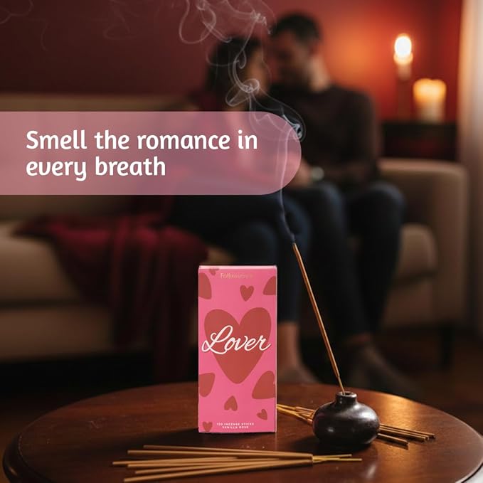 Folkulture Incense Sticks (120 Sticks)| Vanilla & Rose Premium Insence-Sticks for Aromatherapy, for Women, Her |No Charcoal,Non Toxic, 45 Mins, Long Burning Inscents-Sticks FOLKULTURE