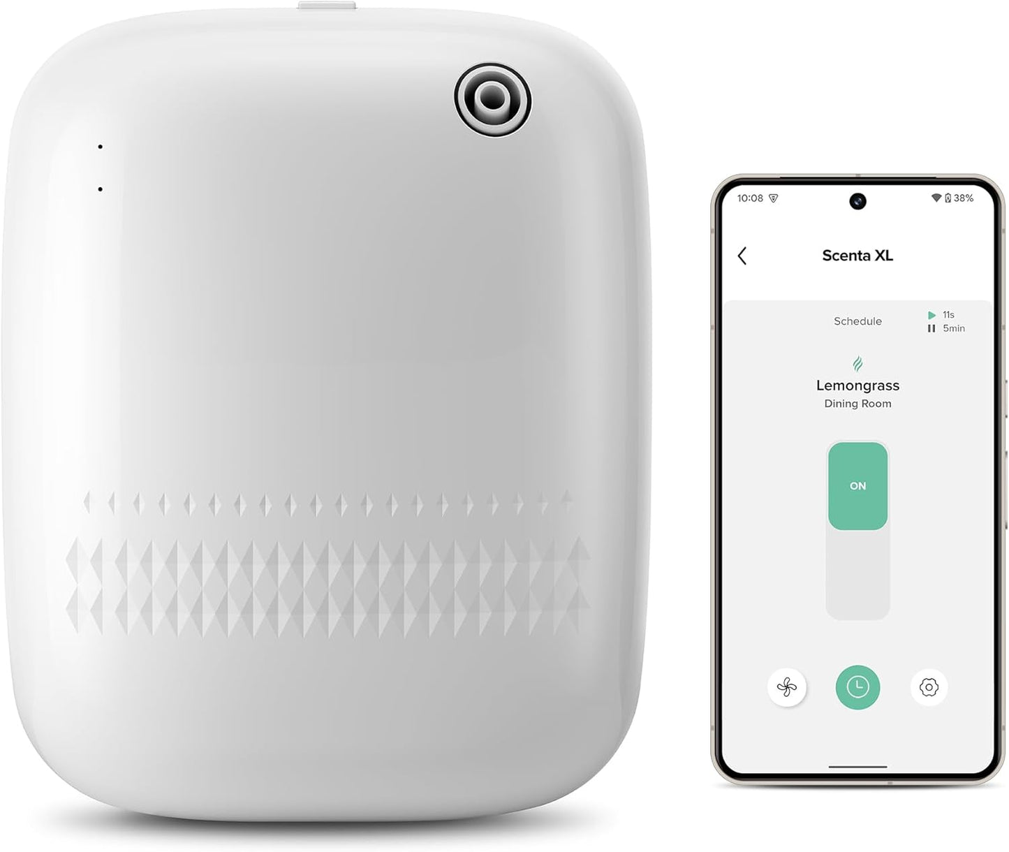 Airversa Waterless Essential Oil Diffuser for Home and Commercial Use, Up to 2000 sq ft 400 mL Capacity, Aromatherapy Scent Diffuser for Large Rooms, Smart Scent Air Machine, ANW-White