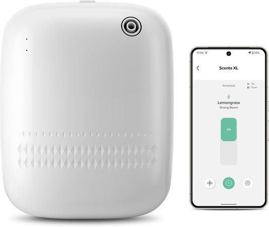 Airversa Waterless Essential Oil Diffuser for Home and Commercial Use, Up to 2000 sq ft 400 mL Capacity, Aromatherapy Scent Diffuser for Large Rooms, Smart Scent Air Machine, ANW-White