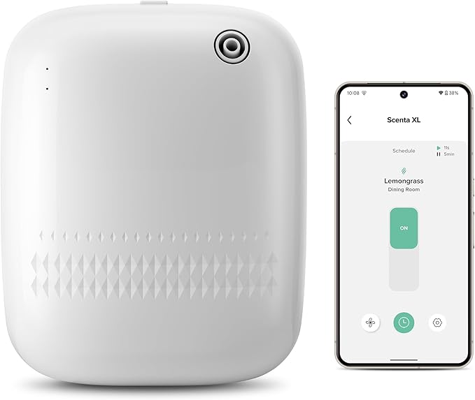 Airversa Waterless Essential Oil Diffuser for Home and Commercial Use, Up to 2000 sq ft 400 mL Capacity, Aromatherapy Scent Diffuser for Large Rooms, Smart Scent Air Machine, ANW-White - Bloomnest