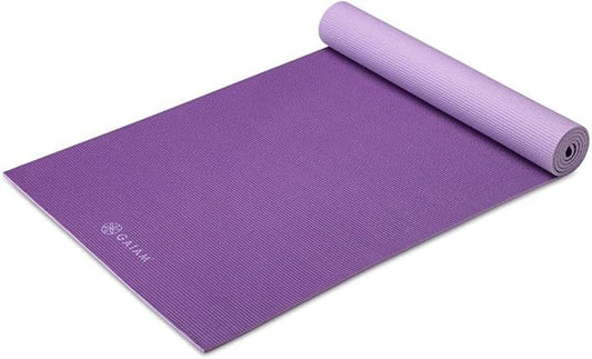 Gaiam Solid Color Yoga Mat, Non Slip Exercise & Fitness Mat for All Types of Yoga, Pilates & Floor Exercises - Bloomnest