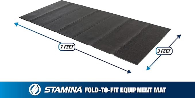 Stamina Fold-to-Fit Folding Equipment Mat (84-Inch by 36-Inch), Black - Bloomnest